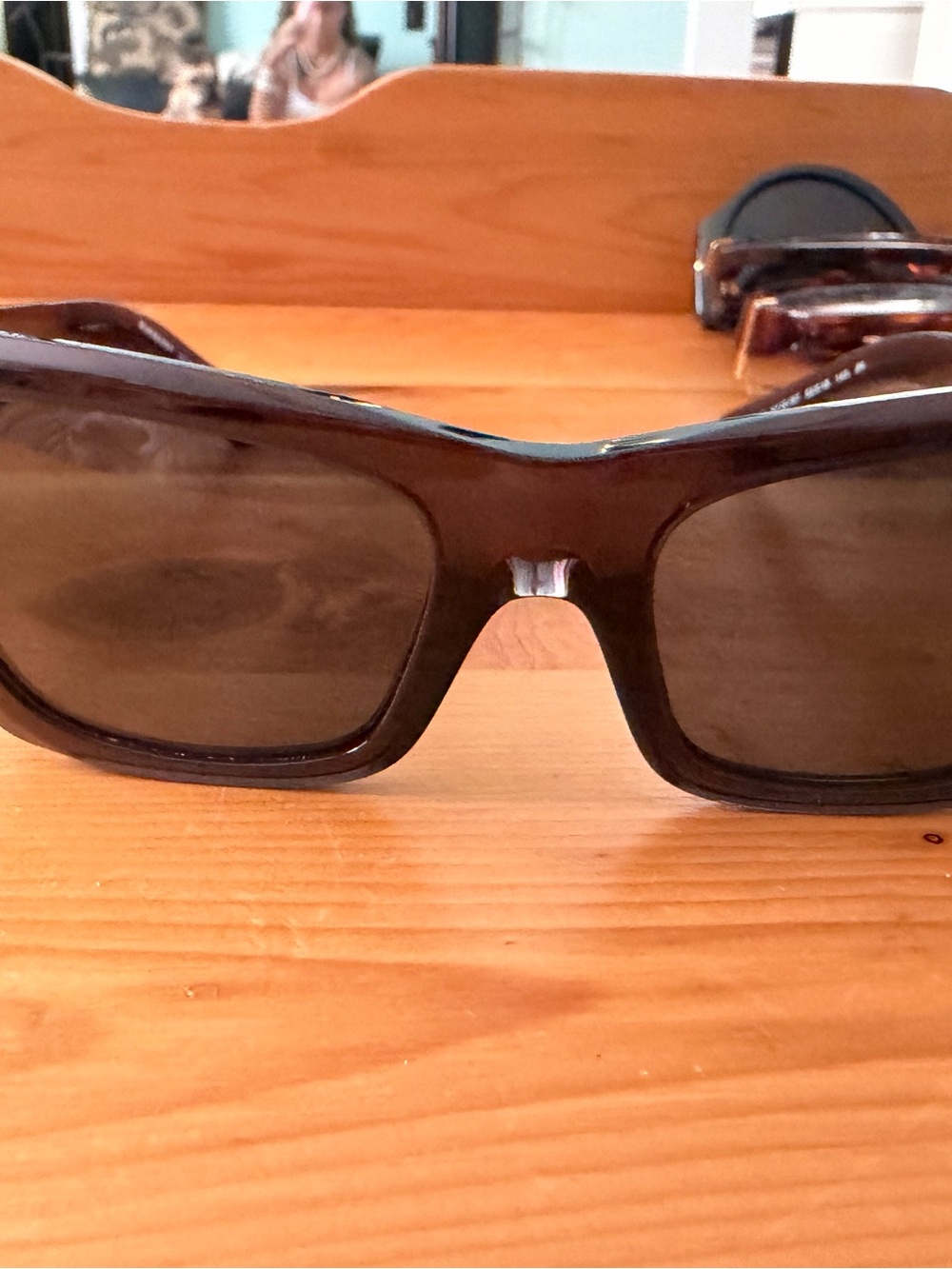 Authentic Burberry Dark Brown Rectangular Sunglasses